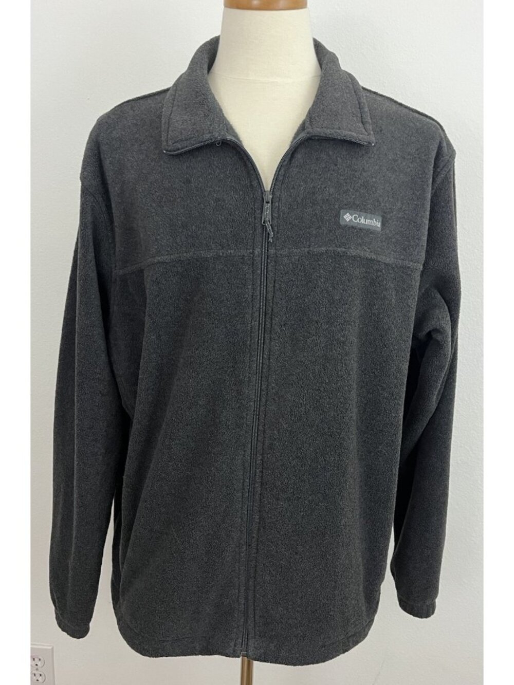 Columbia Adult XXL Dark Gray Fleece Full Zip Front Jacket Coat